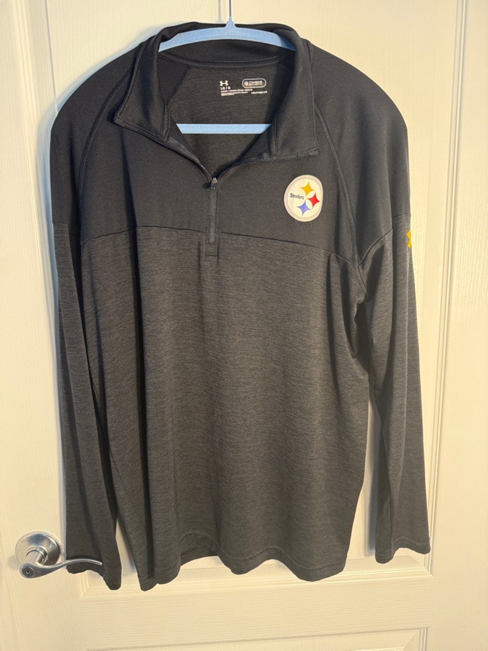 Under Armour Charcoal Pittsburgh Steelers Quarter-Zip Pullover Size L